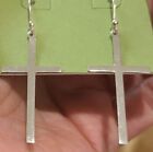Seed And Sage Sterling Silver Simple Classic Cross Religious Earrings Nwt