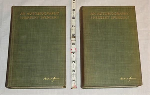 1904 First Edition “An Autobiography” By Herbert Spencer HC Two Volume Book Set - Picture 1 of 12