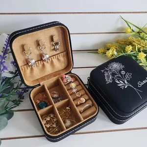 Joyería organizador para mujeres Joyería personalizada estuche de viaje madres regalo día - Imagen 1 de 4