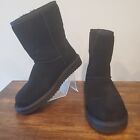 Koolaburra By UGG W Koola Short Black Winter Boots Size 7 Sheepskin Lined