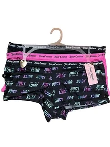Juicy Couture 3 Pck Women Cheeky Boyshort Underwear Panties Polyester Blen Sz 2X - Picture 1 of 7