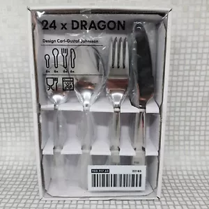 Ikea DRAGON 24-piece Cutlery Stainless Steel New In Box 6 Person Set Tableware - Picture 1 of 4