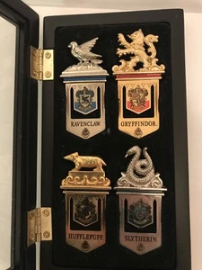 Harry Potter Box Set Hogwarts House Metal Bookmarks From Noble Collection - Picture 1 of 7