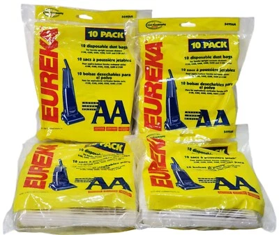 Lot Of 4 Eureka 58236A Style AA Vacuum Bags 10 Per Pack Genuine  - Image 1 of 4