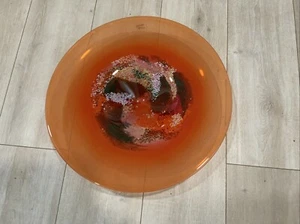 PLATO ELEVADO CRISTAL SASAKI NARANJA/MULTICOLOR 17,5 IN - Imagen 1 de 9