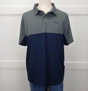 UNDER ARMOUR The Performance Polo Men's XXL Gray Blue Heatgear Loose NEW - Picture 1 of 6
