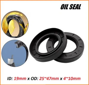 R23/TC Oil Seal Nitrile Rotary Shaft Seal Double Lipped 19mm x 25~47mm x 4~10mm - Picture 1 of 8