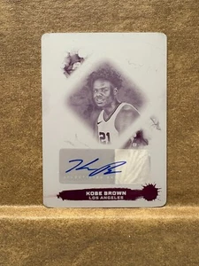 2023-24 Topps Motif Headline Signatures Printing Plates Magenta Kobe Brown 1/1 - Picture 1 of 2