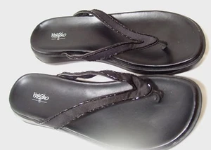 Mossimo schwarze Perlen Sandalen Gummisohle Damengröße 10 neu - Bild 1 von 9