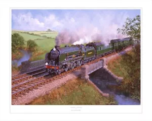 Locomotora de tren de vapor clase Southern Railway Schools impresión artística John Austin - Imagen 1 de 1