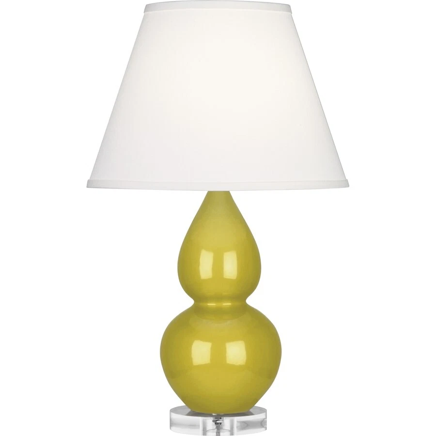 Robert Abbey Small Double Gourd Accent Lamp, Citron/Lucite Base/Pearl - CI13X - Image 1 of 1