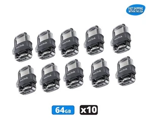 Sandisk Ultra Dual 64GB m3.0 Flash Drive USB-Stick Stiftlaufwerk (10er-Pack) - Bild 1 von 7