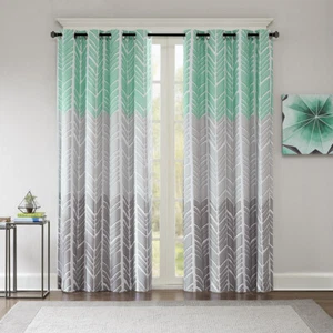Intelligent Design Adel Printed Total Blackout Curtain Panel 50x84 - Picture 1 of 15