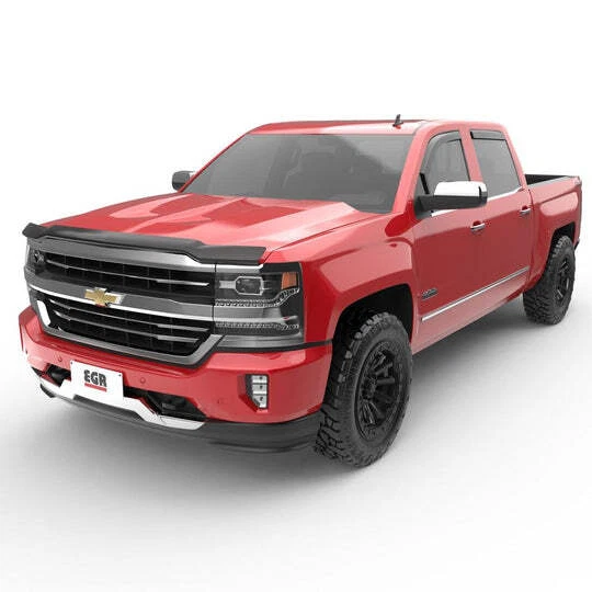 EGR 2014-2015 Fits Chevrolet Silverado 1500 Superguard Hood Guard Smoke Finish - Image 1 of 4