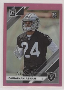 2019 Panini Donruss Optic Rookies Pink Prizm Johnathan Abram #111 Rookie RC