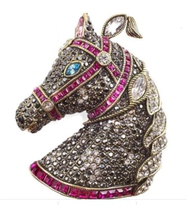 HEIDI DAUS Show Pony Crystal Horse Pin #59 - Image 1 of 2