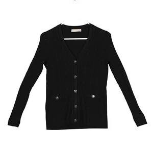 Cardigan maglione donna FM 2050 nero 31 cambon rue chanel bottoni classico - Foto 1 di 10