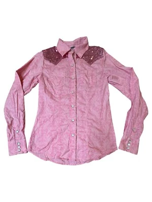 Cruel Arena Fit Western Women's Pink w/ Sequins & Snaps Cowgirl NWOT Size Small - Image 1 of 4