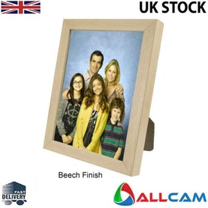 JSP Photo Frame 8"x6" Beech Finish, Thickness 28mm Border 19mm w/ Acrylic Cover - Picture 1 of 4