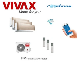 VIVAX Multisplit R Design GOLD 3 x 2,6 KW WIFI READY Klimagerät Klimaanlage A++ - Bild 1 von 6