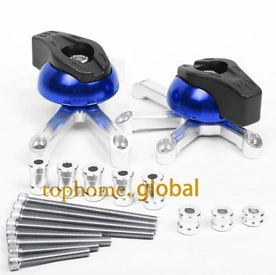 Almohadillas de choque deslizantes de motor CNC izquierda derecha azul para Suzuki GSXR 600 / 750 2006-2011 Foto 1 de 4