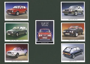 Collectors Card Set depicting CLASSIC VOLKSWAGEN VW GOLF GTi MkI Cabriolet MkII - Picture 1 of 1