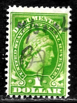 HICK GIRL-OLD USED U.S. DOCUMENTARY SC#R240  LIBERTY HEAD ISSUE 1917       X5972 - Image 1 of 2