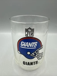Vintage 1980er New York Giants NFL Glas Tumbler Football Helm Logo 4,75" - Bild 1 von 8