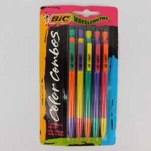 De colección BIC Longitudes de Onda Combos de Colores 5 Lápices Mecánicos 1991 Nuevo Sellado Paquete de 5 - Imagen 1 de 12