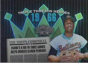 2006 Topps Triple Threads Heroes #66FR7 Frank Robinson - BB - Picture 1 of 2