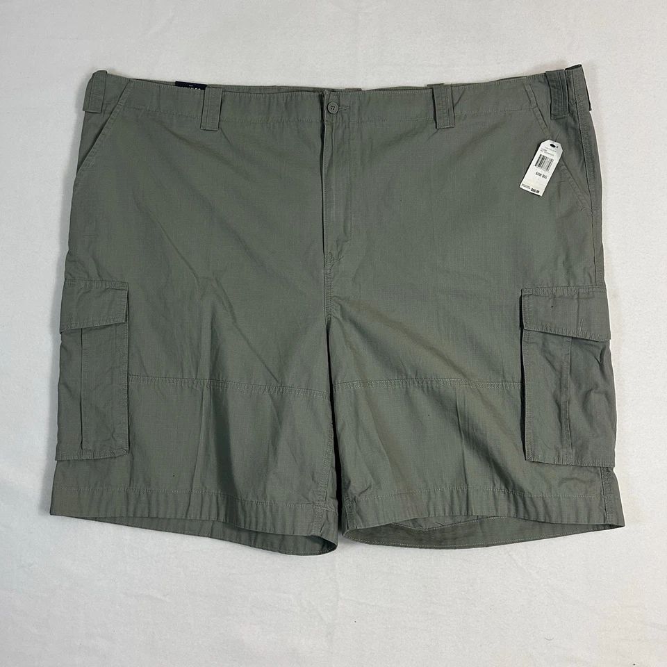 Nautica Men’s 60W Gray Cargo Shorts 10.5” Inseam Zip Pocket Big Gulf Breeze NWT - Image 1 of 4