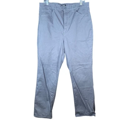 Pantalones Express para mujer gris tiro súper alto ajustados mezcla modal elásticos 14 regulares Foto 1 de 4
