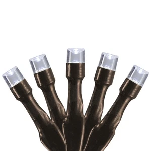 Northlight 10 B/O Pure White LED Wide Angle Christmas Lights - 3 ft Brown Wire - Picture 1 of 2