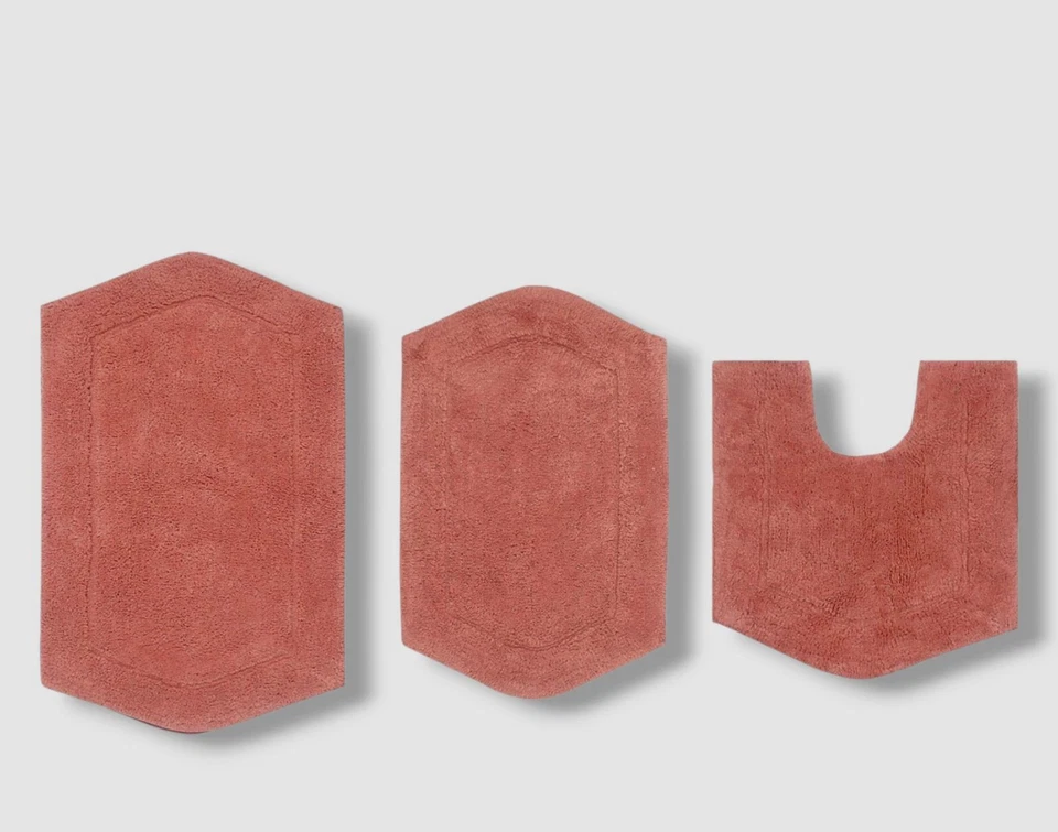 Home Weavers Orange Waterford 3-Piece Bath Rug Set - Image 1 of 1