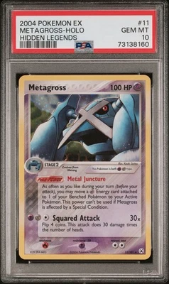 PSA 10 Metagross Holo 11 2004 Pokemon Ex Hidden Legends Card  - Image 1 of 3