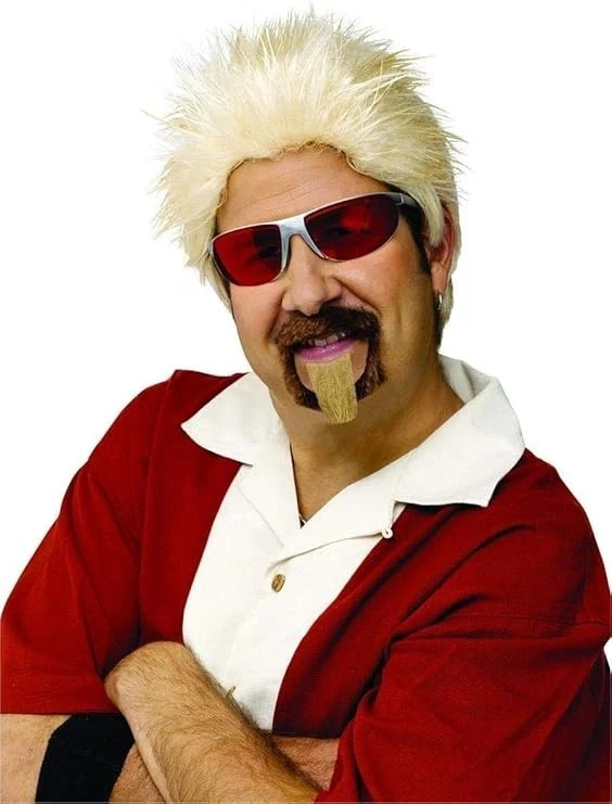 FunWorld Celebrity Chef Costume Wig and Goatee Accessory Guy Fieri Style NEW - Image 1 of 1