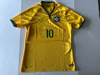 Camiseta de fútbol Nike Brasil CBF para hombre XL número 10 retro en blanco personalizable Foto 1 de 4