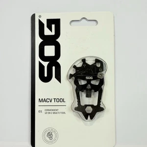 SOG MacV Tool SM1001-CP Black 12-in-1 Compact Keychain Multi-Tool - Picture 1 of 6