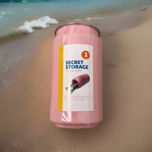 Geheimaufbewahrung Pink Pop Soda Dose Safe verstecktes Fach Reise Pink Grapefruit  - Bild 1 von 3