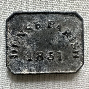 1851 Scottish Church Communion Token Dunse Parish I Cor XI 28 Celtic Dhun - Picture 1 of 3