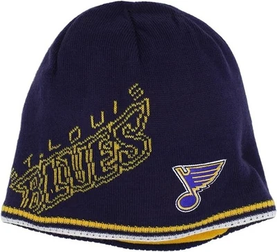 NHL St. Louis Blues Reebok Adult Reversible Winter Knit Hat Cap NEW - Image 1 of 4
