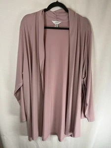 CJ Banks 3x Women’s Pink Open Front Cardigan Long Sleeve - Imagen 1 de 4
