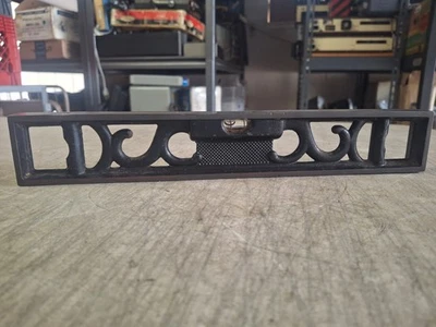 Vintage 12" L. S. Starrett Ornate Cast Iron 3 Bubble Level Athol Mass USA - Image 1 of 4