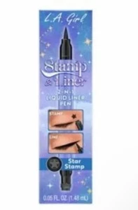 L.A. LA L A Girl 2 IN 1 LIQUID STAMP AND EYELINER LINER Stift - Sterne NEU - Bild 1 von 1
