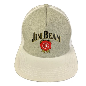 Jim Beam White Unisex Trucker Cap Hat Mesh Back Snapback Adjustable OSFM - Picture 1 of 9