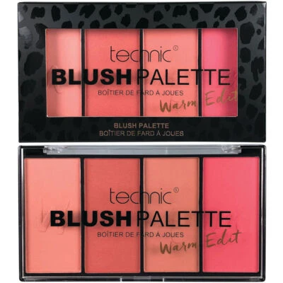 Technic Blush Warm Edit - Blusher Palette 4 Colour Powder Face Natural Look - Image 1 of 4
