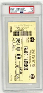 2007 FRANCE VS AUSTRIA FULL TICKET KARIM BENZEMA DEBUT ROOKIE RC RARE PSA 9 MINT - Picture 1 of 2