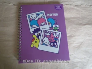 SANRIO SPIRAL NOTEBOOK JOURNAL 8.5"x11" HELLO KITTY & FRIENDS HARD COVER PURPLE - Picture 1 of 4