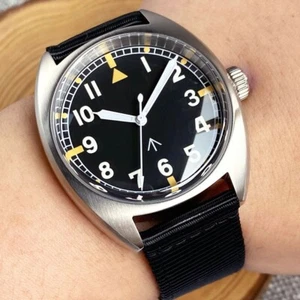 Military 40mm Tandorio Black Dial Sapphire Glass NH35A Automatic Men's Watch - Picture 1 of 10