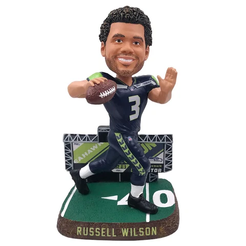 Russell Wilson Seattle Seahawks Scoreboard Bobblehead Brand New In Box Cover